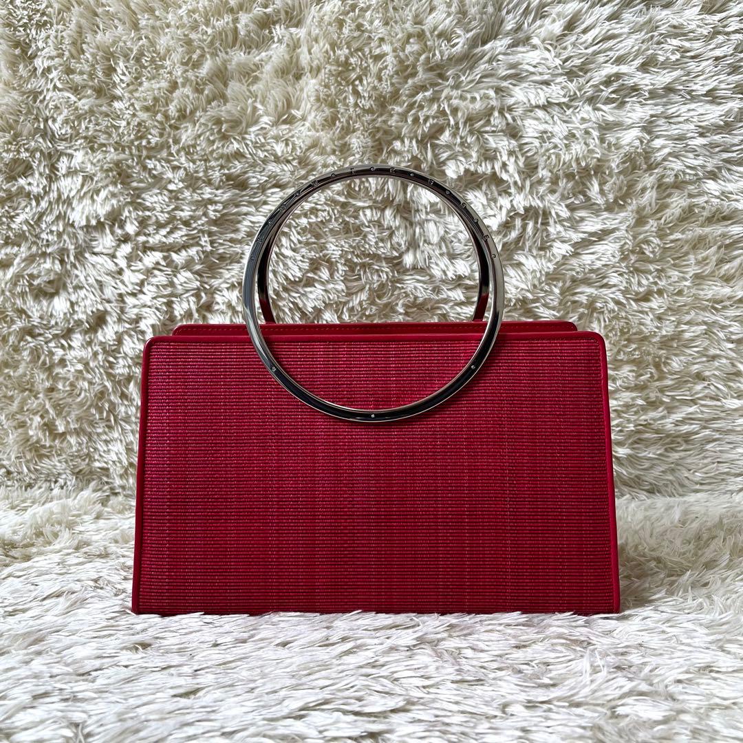 【希少】 コンテス　ハンドバッグ　コルネリー　ホースヘアー　マゼンタ　ピンク