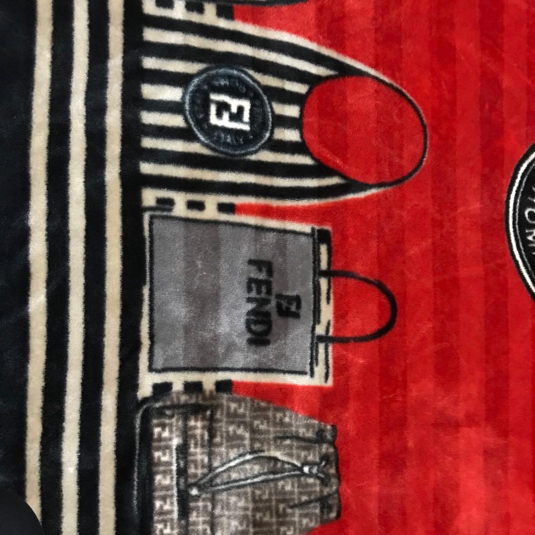 フェンディ　ニューマイヤー毛布　カラフル　バック色々柄　楽しい　暖か