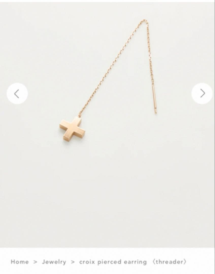 loin. croix pierced earringクロスチェーンピアス片耳用