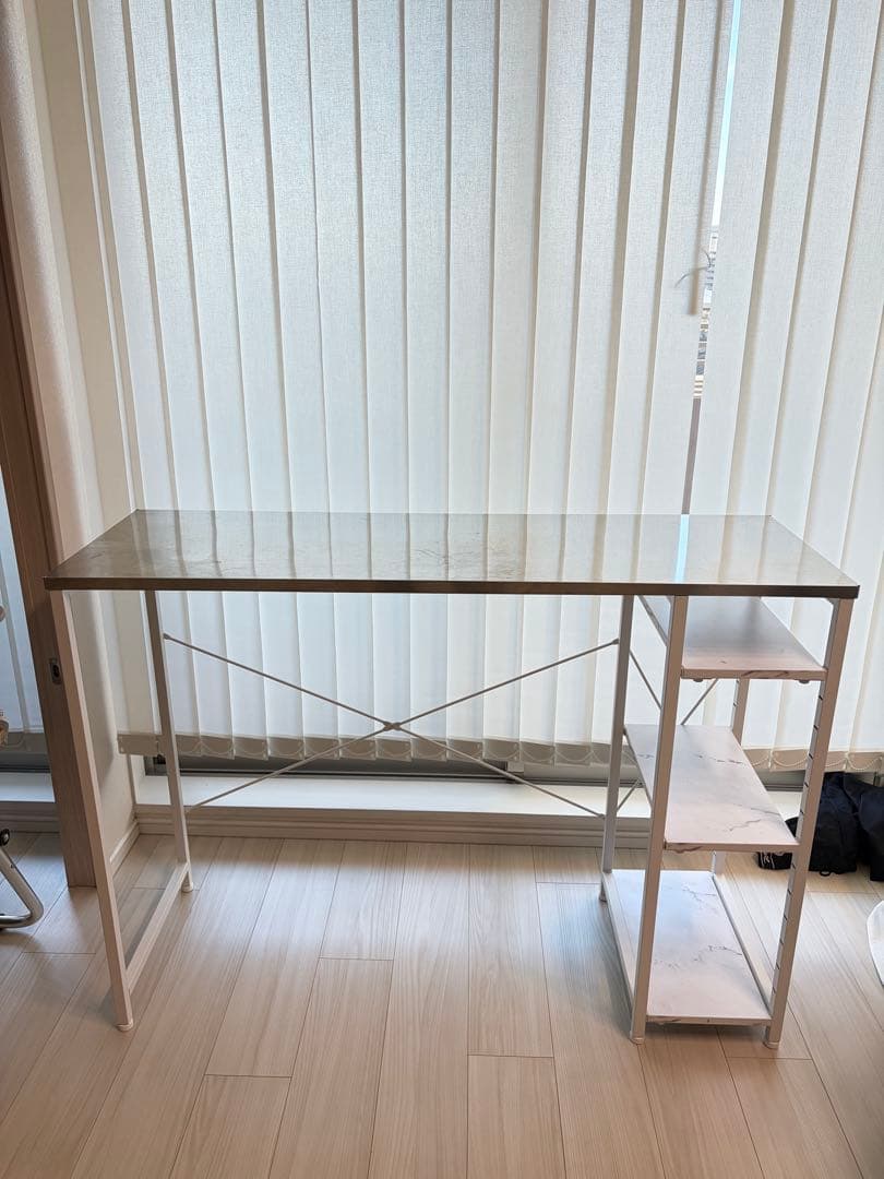 ニトリ　ステンレススチール天板 キッチンカウンター (WH)