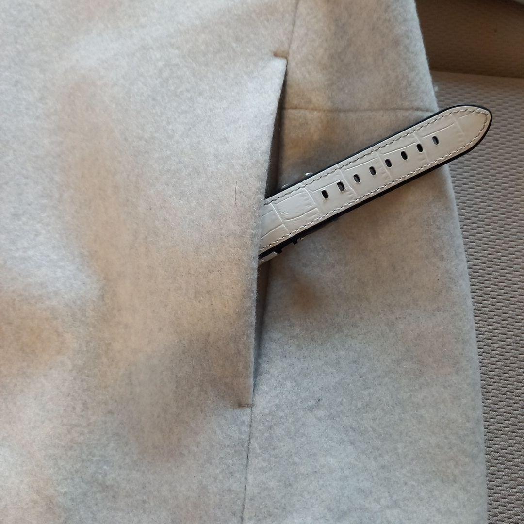 ビアズリー　極美品　うしろぷっくりウールショートコート　ライトグレー