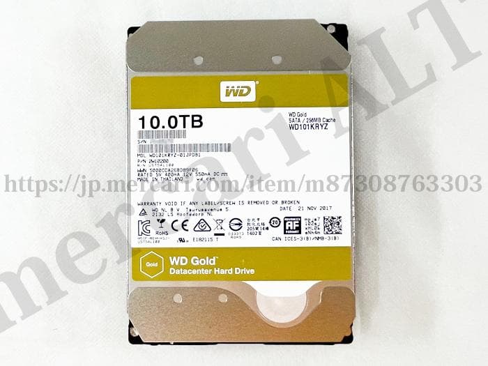 WD GOLD 10TB HDD WD101KRYZ ハイエンドNAS用