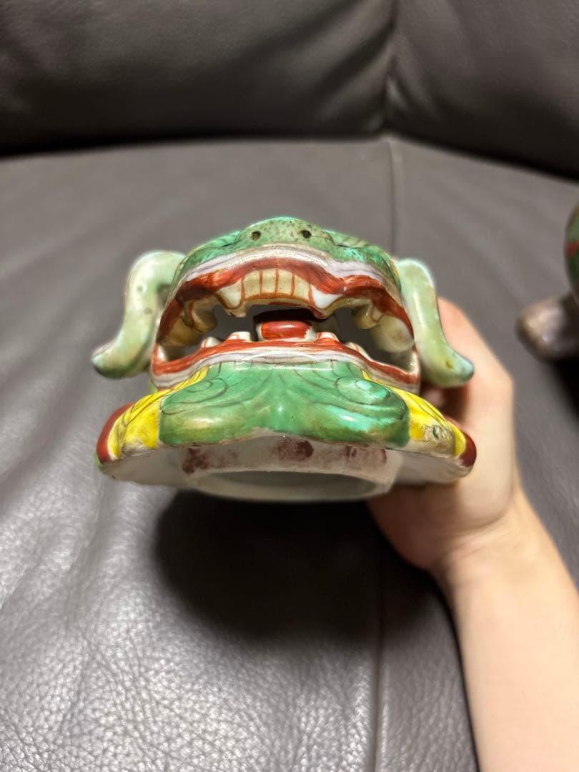 獅子　香炉　置物