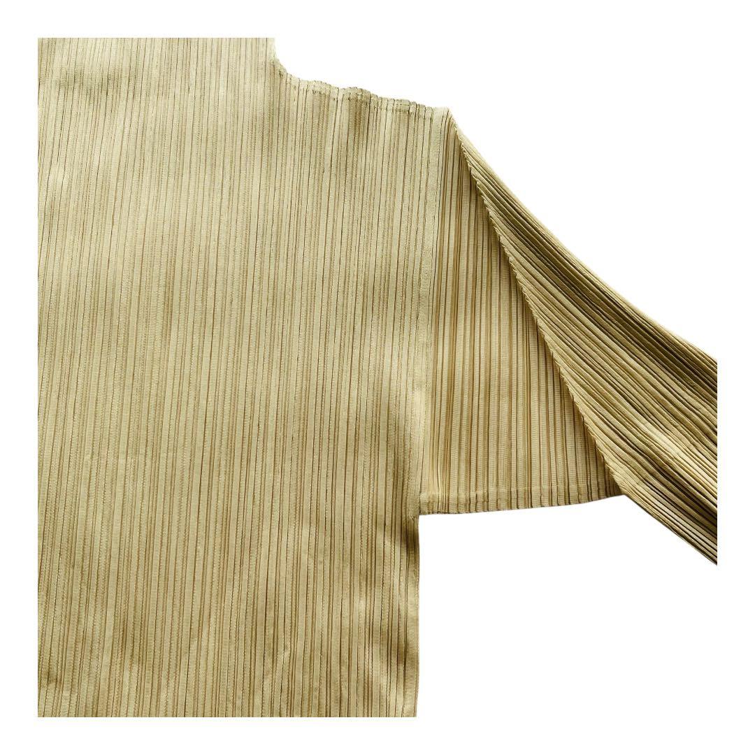 PLEATS PLEASE 長袖ハイネック ベージュ 冬も暖か 重ね着楽ちん✨