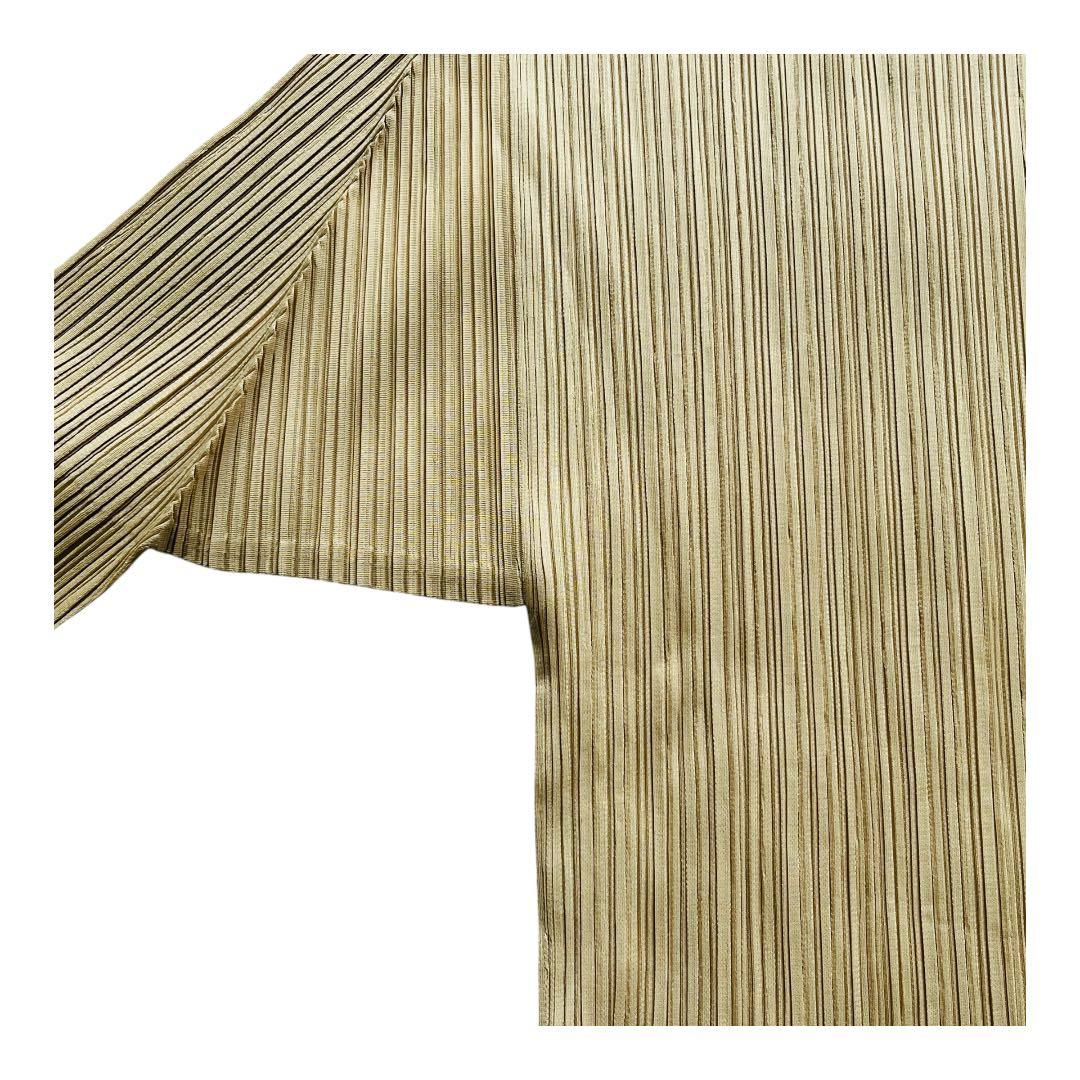 PLEATS PLEASE 長袖ハイネック ベージュ 冬も暖か 重ね着楽ちん✨