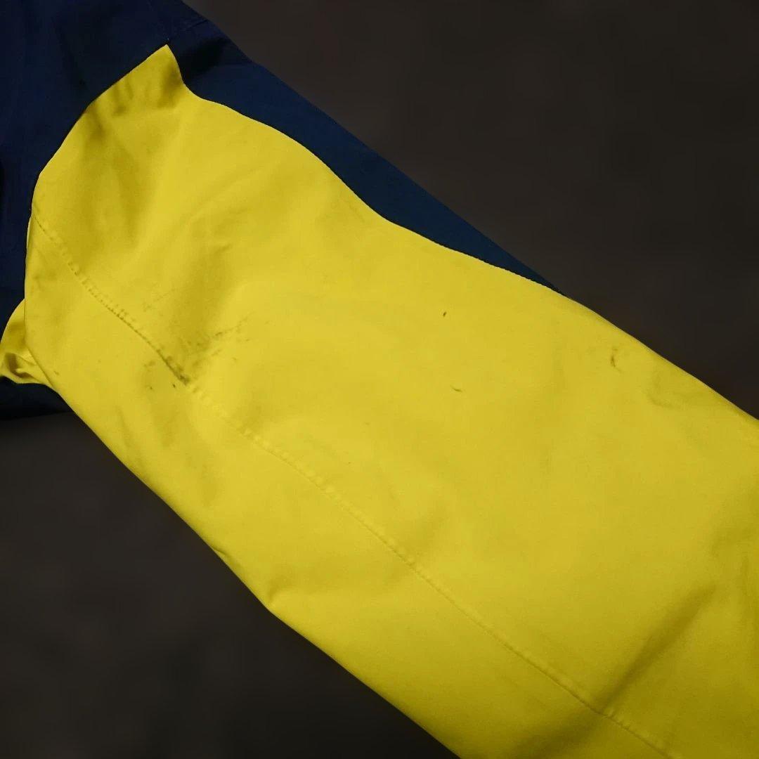 送料無料【FABLICE】訳有り 紺×黄スキーウェア上下まとめ S/S