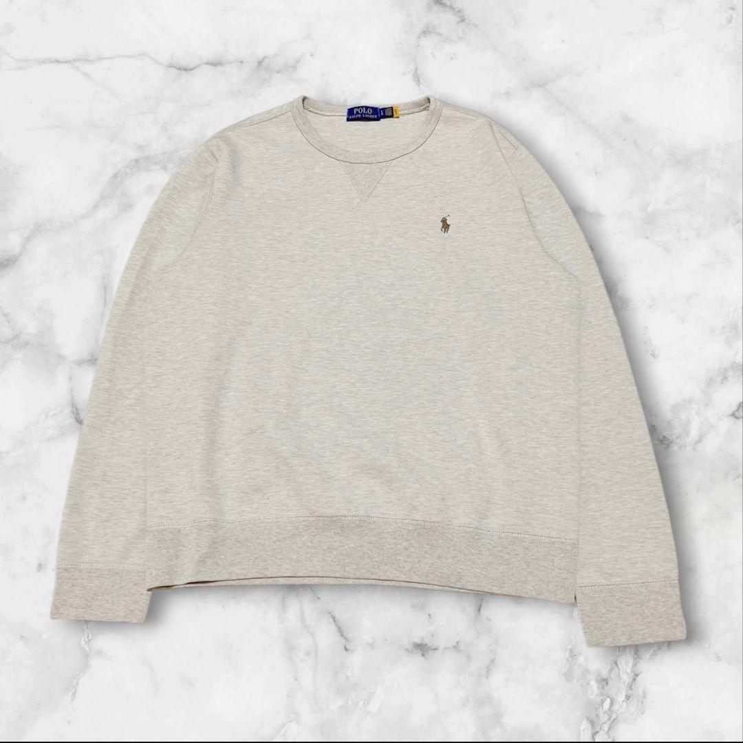 ✨希少美品✨ポロラルフローレン クルーネックスウェット ベージュ XS
