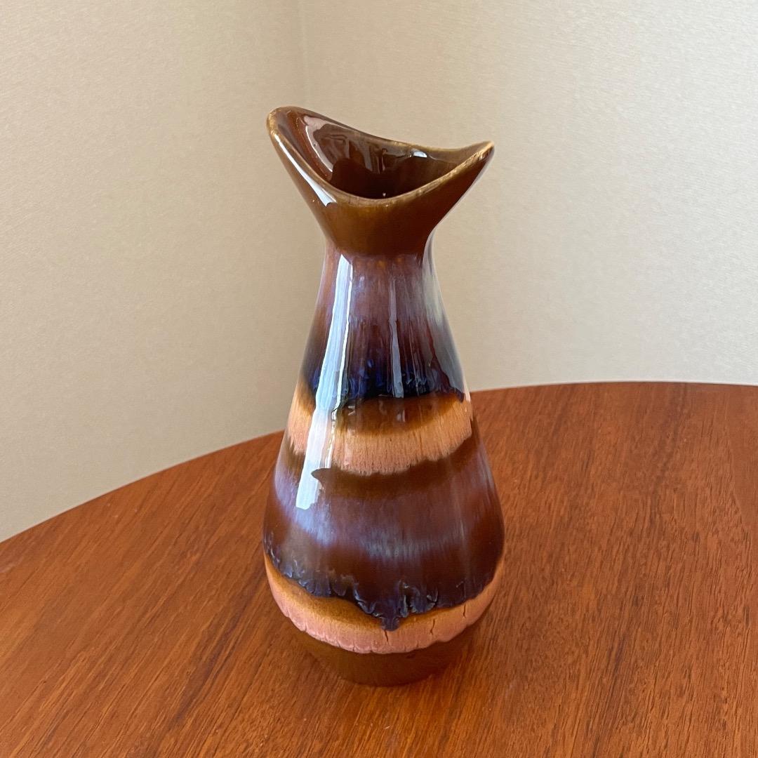 60年代　ドイツ陶器　花瓶　フラワーベース　ラバ　ミッドセンチュリー　北欧