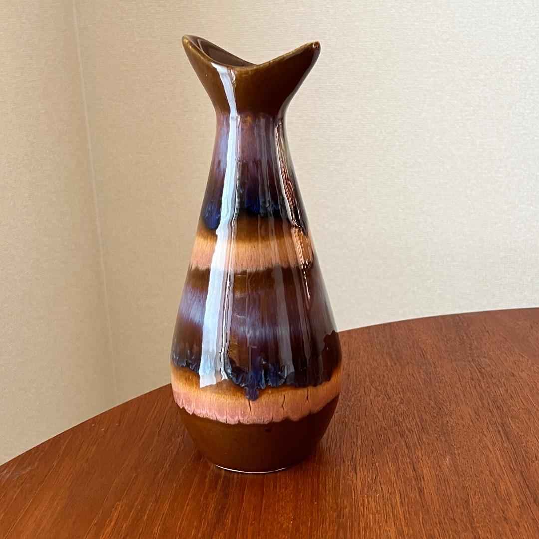 60年代　ドイツ陶器　花瓶　フラワーベース　ラバ　ミッドセンチュリー　北欧