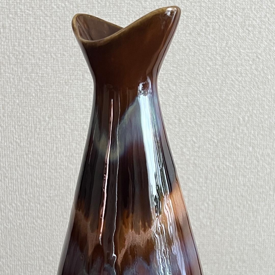 60年代　ドイツ陶器　花瓶　フラワーベース　ラバ　ミッドセンチュリー　北欧