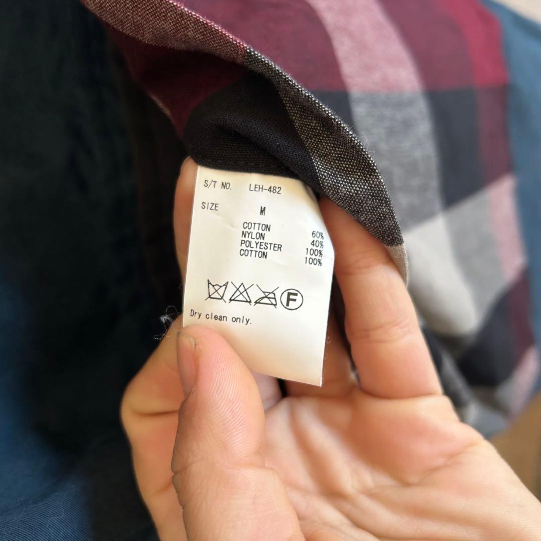 Leh ダークブルー オーバーコート Mサイズ ネイビー