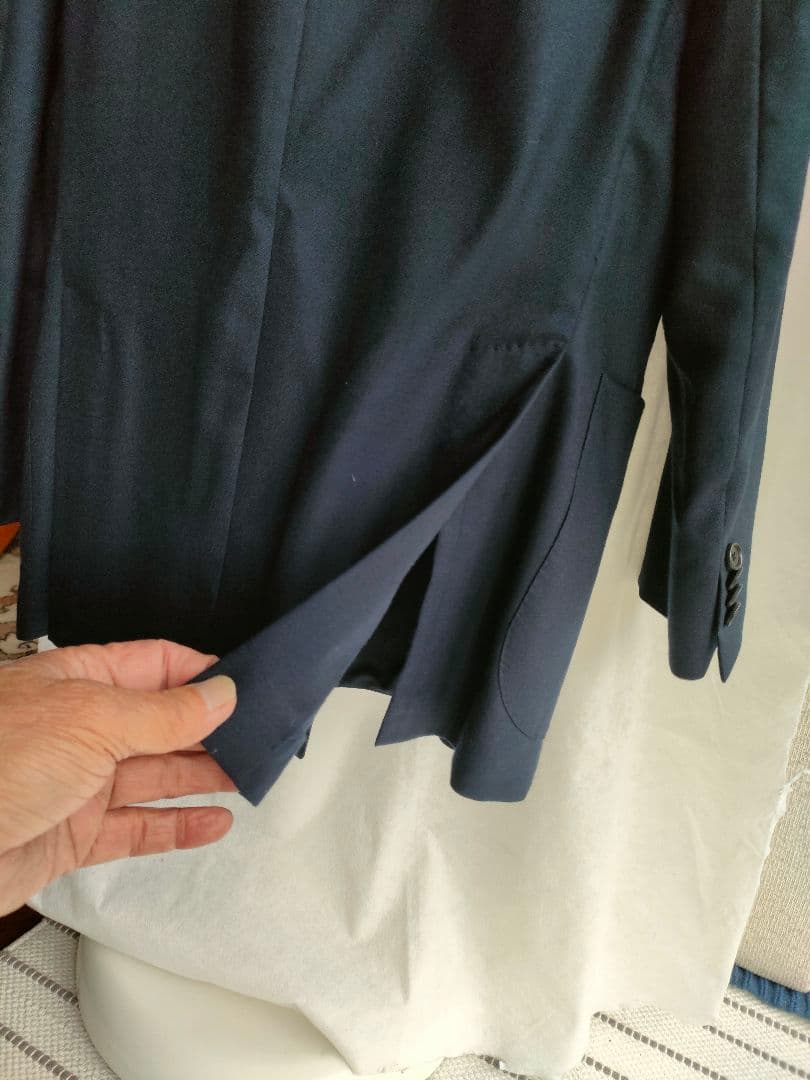 DePetrilloカシミヤネイビー ダブルブレスト テーラードジャケット