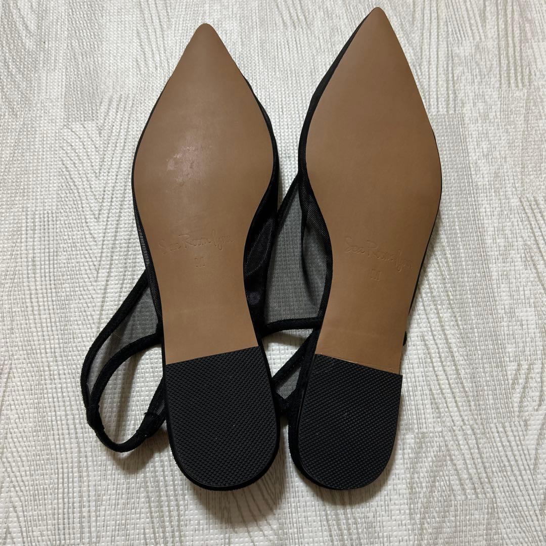 シールームリン　TULLEバックストラップミュール　ブラック　M