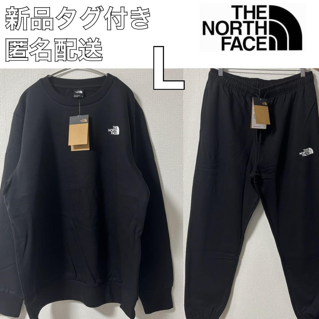 隊*長様 ノースフェイス セットアップ L 裏起毛 ブラック 黒 トレーナー ス