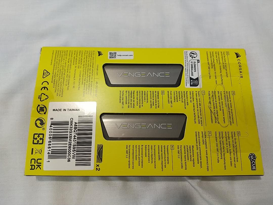 CORSAIR DDR5-6000 32GB （16GB×2）