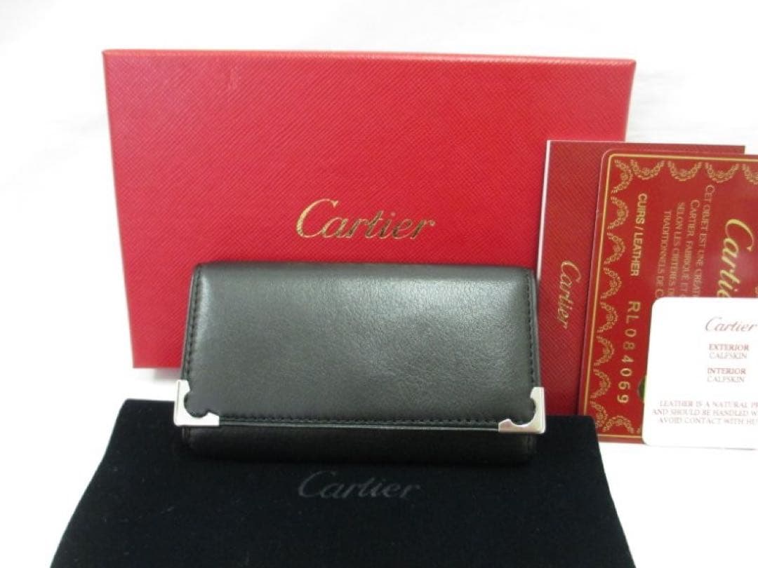新品・未使用品 カルティエ ４連キーケース 黒 ブラック Cartier 本物