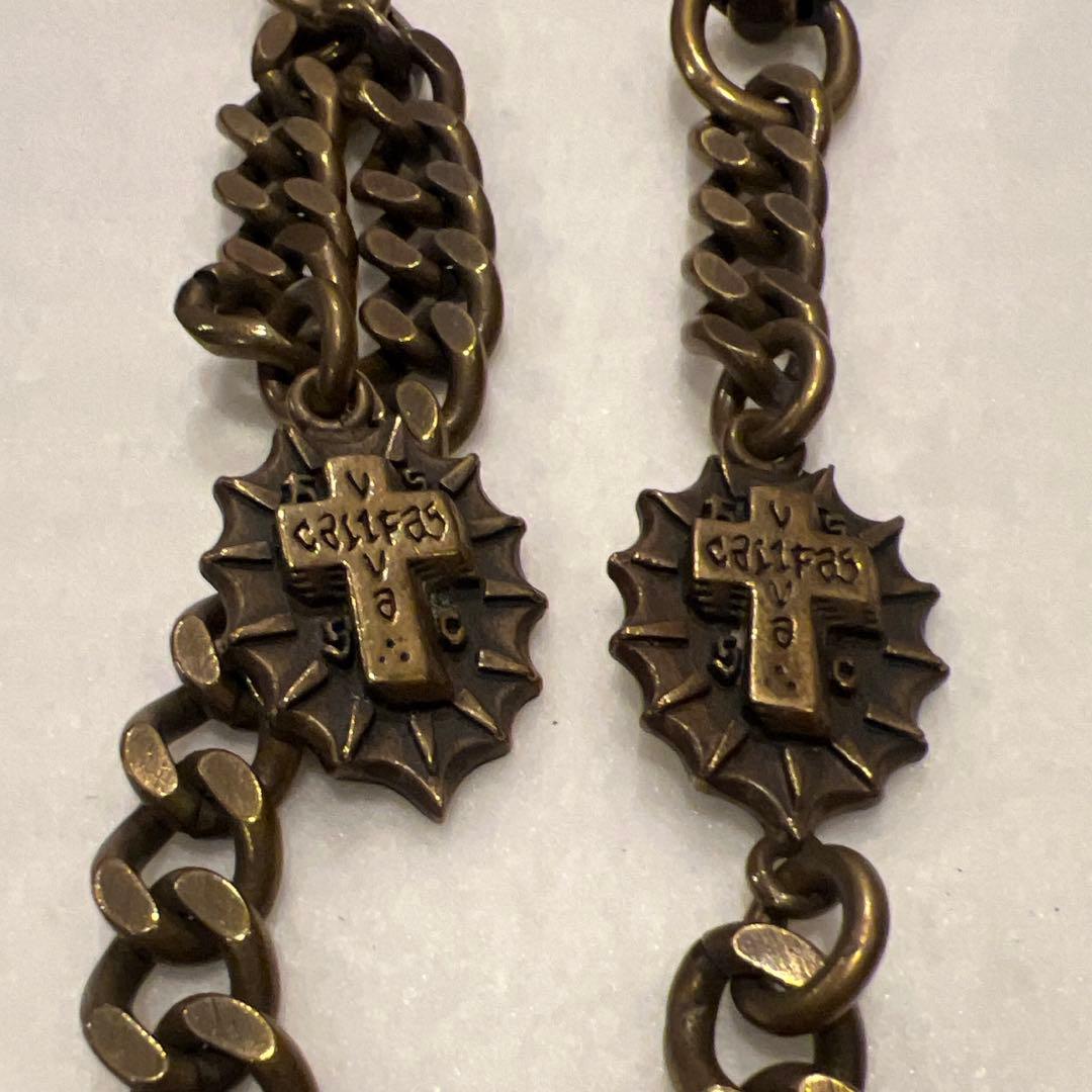 KUSTOMSTYLE 真鍮ウォレットチェーン スカルキーホルダー(オマケ)