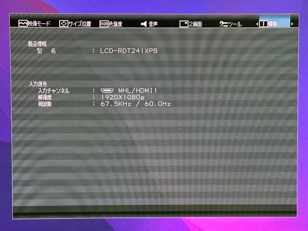 I-O DATA GigaCrysta LCD-RDT241XPB モニター