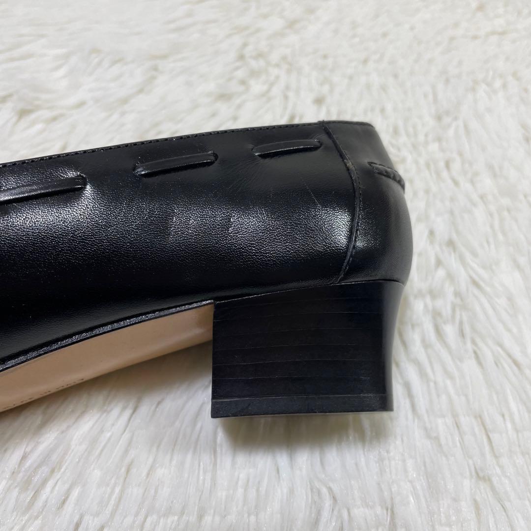 新品未使用品✨フェラガモ　ビットローファー　ヒール　パンプス　22cm 黒　金