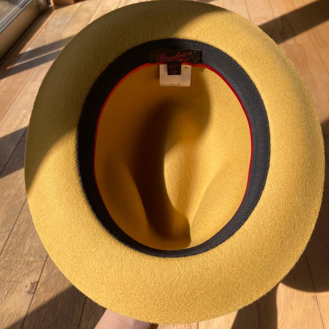 ボルサリーノ　中折れ帽子　フェルトハット