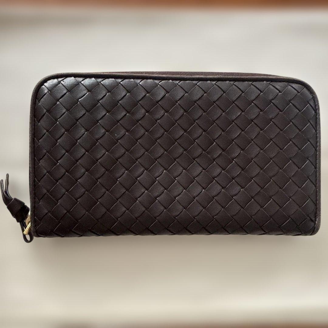 ボッテガヴェネタ 長財布 ダークブラウン