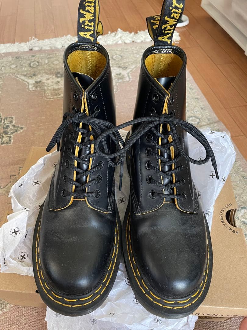 限定ドクターマーチン1460ダブルステッチ レザーブーツUK6 美品