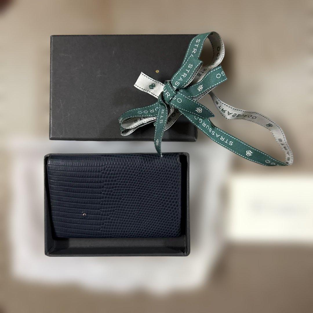 ★新品未使用★T.MBH 紺色★お洒落な名刺入れ ★ボックス付き