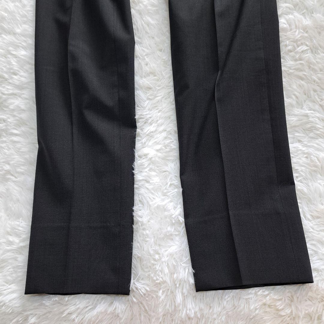 スーツセレクト【美品】 3ピーススーツ A6 リバーシブルベスト 黒系 ウール混