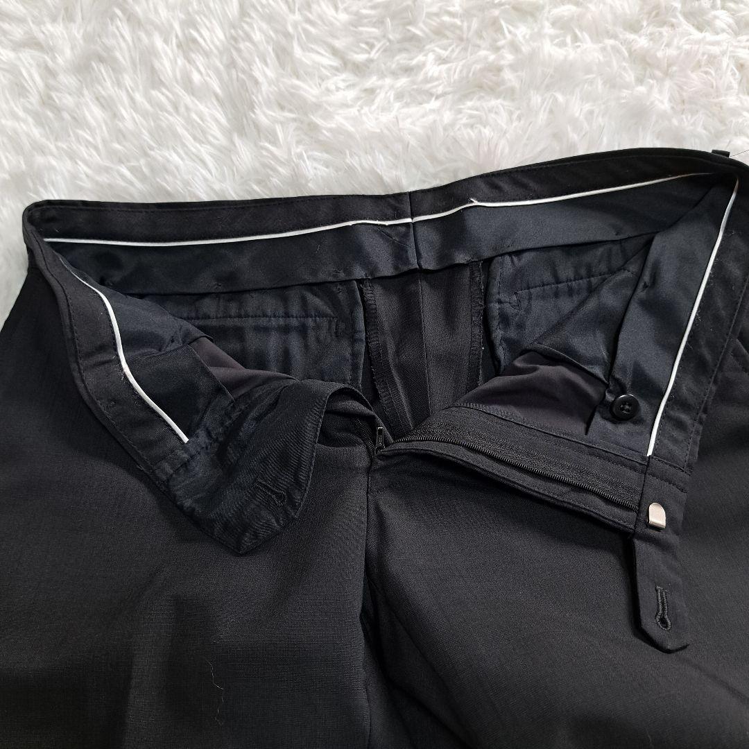 スーツセレクト【美品】 3ピーススーツ A6 リバーシブルベスト 黒系 ウール混