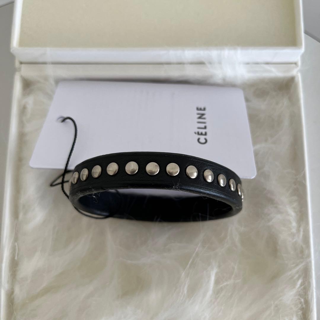 CELINE セリーヌ　本革スタッズブレスレット