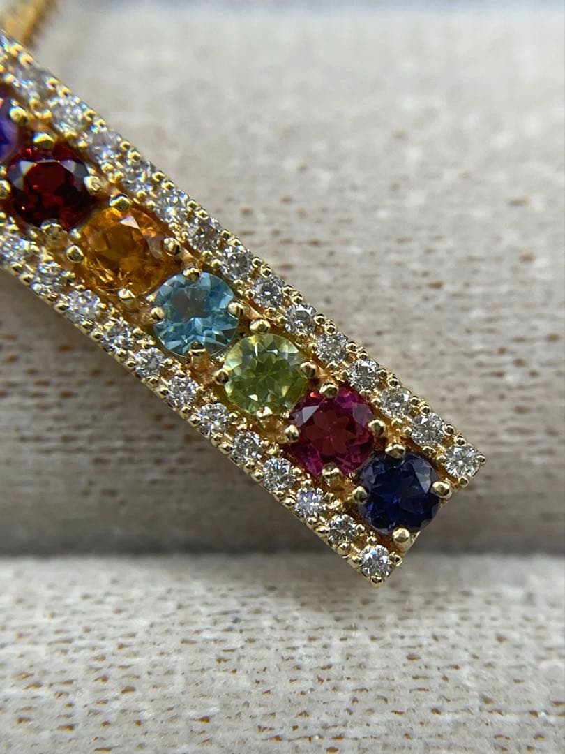 専用JA218★高級 マルチストーン ダイヤ K18 ヘッド 鑑別書付