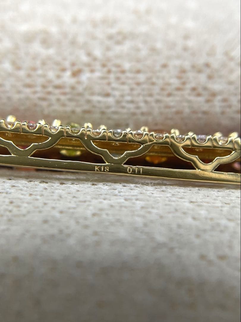 専用JA218★高級 マルチストーン ダイヤ K18 ヘッド 鑑別書付