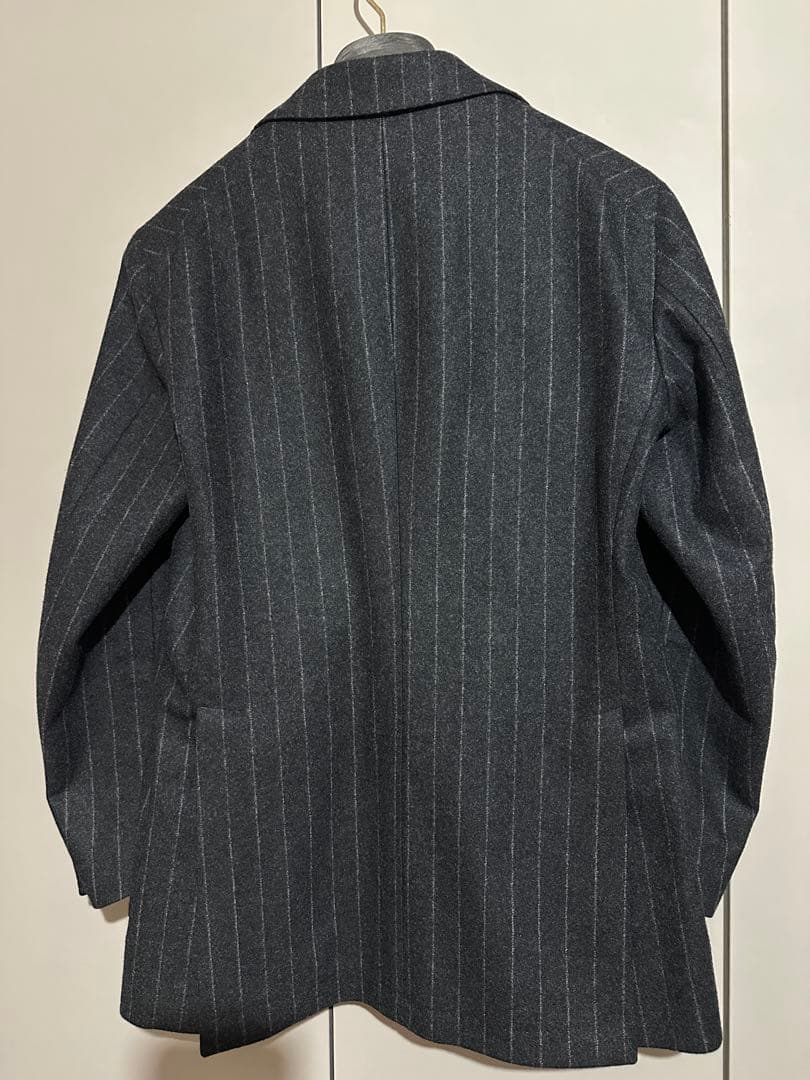 【美品】タリアトーレ　ダークグレー ストライプ テーラードジャケット