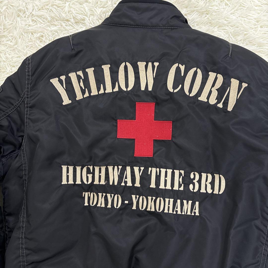 XLサイズ✨イエローコーン　ライダース　両肘プロテクターあり　ロゴ　ブラック