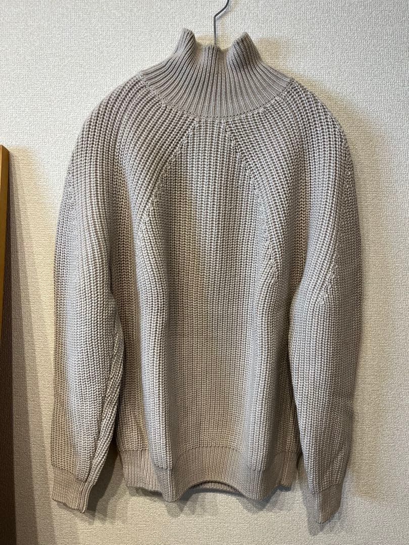 【BATONER】シグネチャー タートルネックニット アイボリー　2