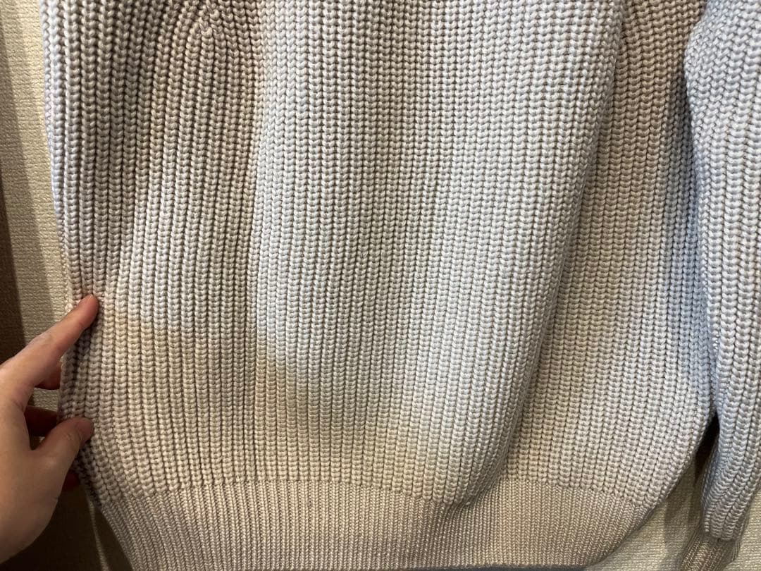 【BATONER】シグネチャー タートルネックニット アイボリー　2