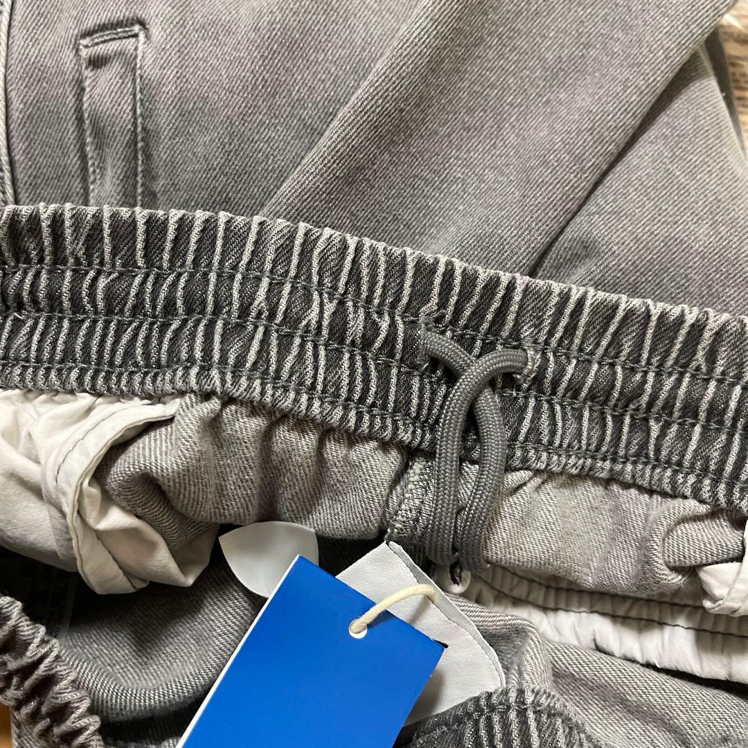 新品3XL】アディダス　アディカラールーズトラックパンツデニムadidasグレー