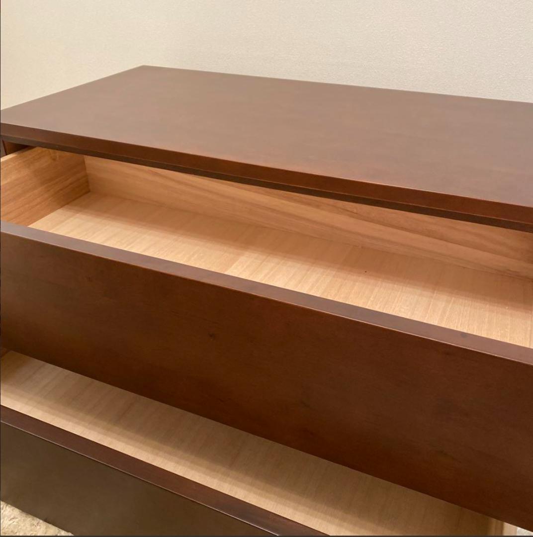 廃盤品 無印良品 ローチェスト 2段 バーチ材 ブラウン muji