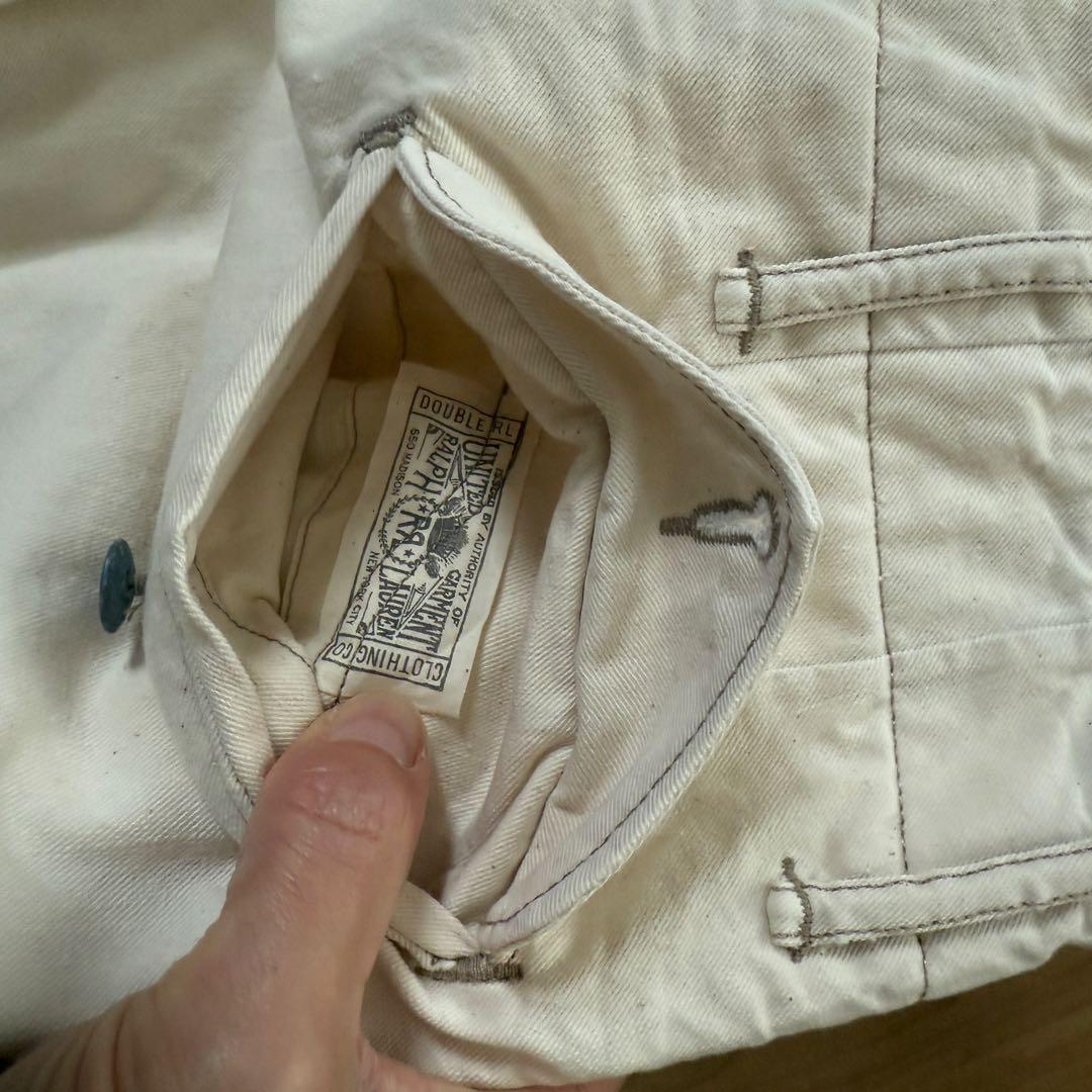 Double RL ミリタリー トラウザーズ パンツ 白系 31 30 RRL