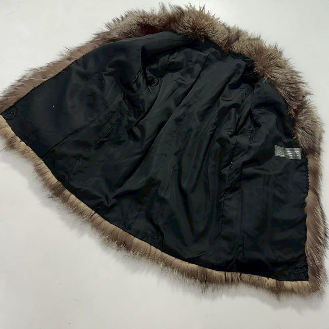 SAGA FOX ファーコート ランチドフォックス 銀狐 本毛皮　銀サガ