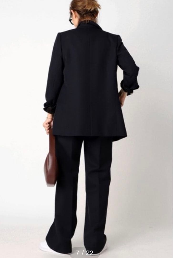 slim flareパンツ 38 ネイビー　ドゥーズィエムクラス