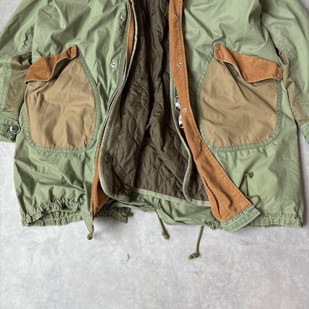 ★ ツモリチサト　中綿　ライナー付　ファー付　パッチワーク　異素材　モッズコート