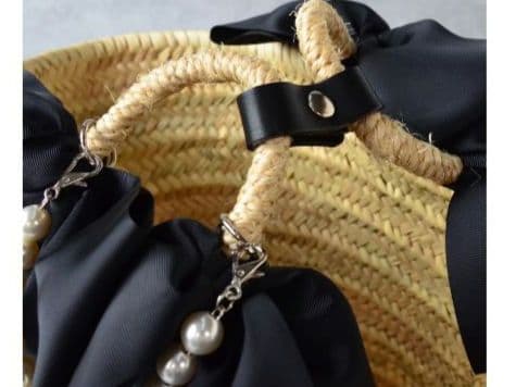 【新品未使用】RAPTURE ラプチャー　かごバッグ　バスケット　リボン　L