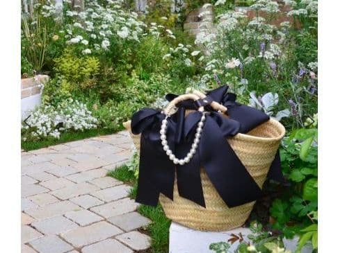 【新品未使用】RAPTURE ラプチャー　かごバッグ　バスケット　リボン　L