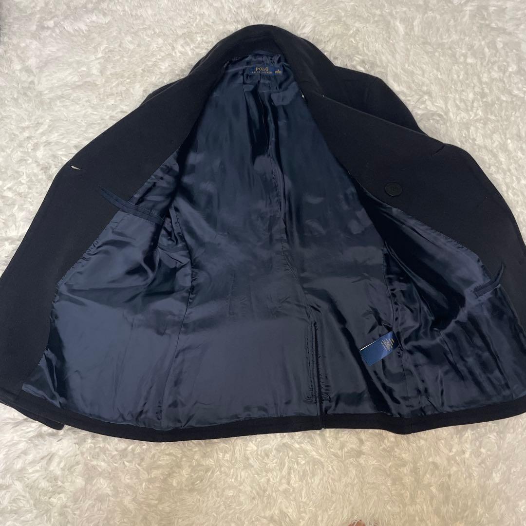 美品【POLO Ralph Lauren】ウールメルトンピーコート　ネイビー　M