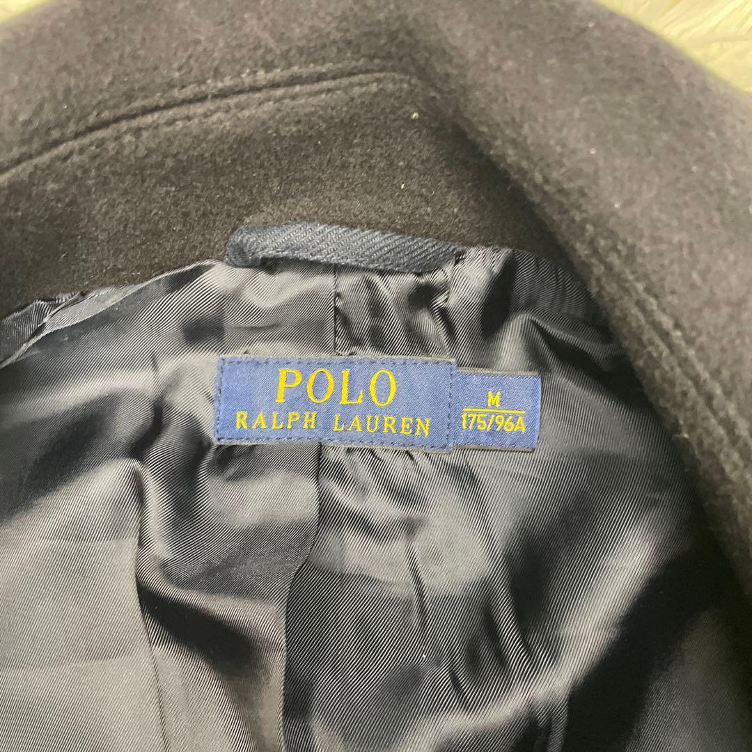 美品【POLO Ralph Lauren】ウールメルトンピーコート　ネイビー　M