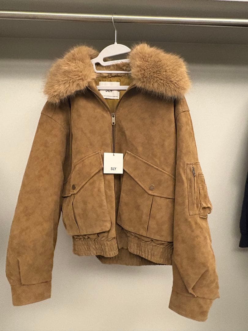 SLY WASHED PUFFER ブルゾン/ベージュ/スライ新品