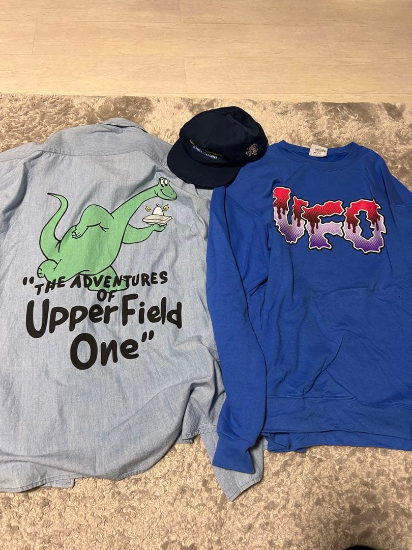 で*ん様 upper field one UFO シャツ　スウェット　キャップ