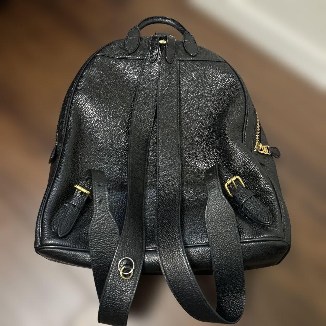 COACH コーチ 黒 リュック　ブラック　レザー　大容量　13インチPC収納可