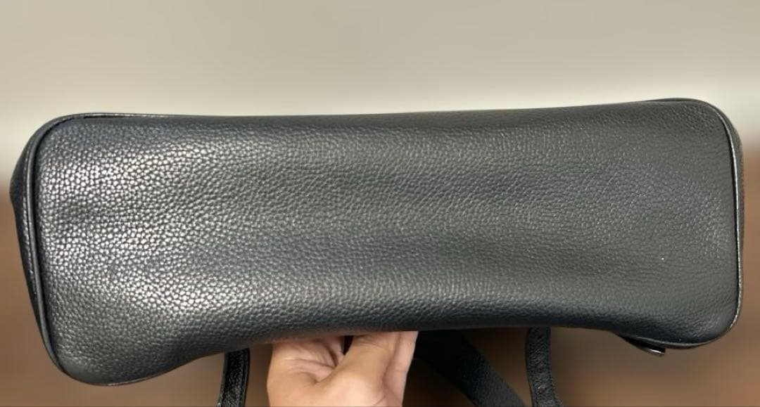 COACH コーチ 黒 リュック　ブラック　レザー　大容量　13インチPC収納可